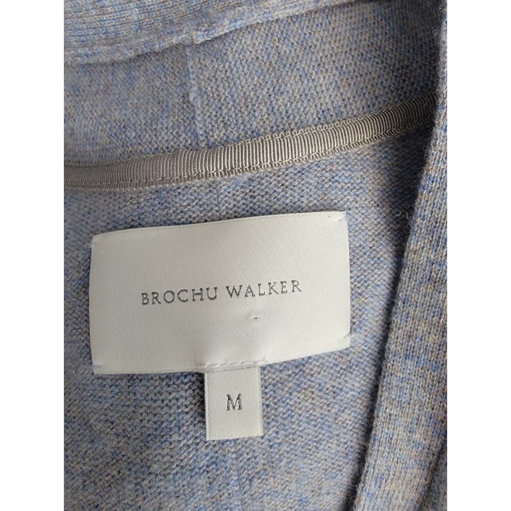 Brochu Walker Phinneas Satin Sleeve Wrap Sweater SZ M Wool Cashmere V Neck - Picture 7 of 9
